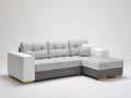 Modernes Ecksofa mit Ottomane 290 x 220 x 85 cm - Komfortable Wohnlandschaft mit Stoffbezug