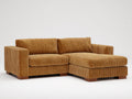 Ecksofa Cordstoff 280x220x85 cm Braun - Modernes Ecksofa mit weicher Polsterung und Ottomane