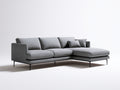 Modernes Ecksofa mit Ottomane 280 x 220 x 85 cm - Großzügige Wohnlandschaft mit Stoffbezug