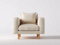 Sessel Stoff Polstersessel 82x85x78 cm Beige Modernes Design Komfortabler Wohnzimmerstuhl