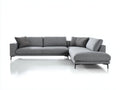 Modernes Ecksofa mit Ottomane 300 x 240 x 85 cm - Elegante Wohnlandschaft mit Stoffbezug