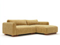 Ecksofa Cordstoff 280x220x85 cm Senfgelb - Modernes Ecksofa mit weicher Polsterung und Ottomane