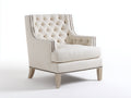 Sessel Stoff Polstersessel 86x82x95 cm Beige Chesterfield Stil Klassischer Ohrensessel Komfortabler Wohnzimmerstuhl