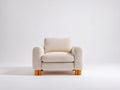 Sessel 90x85x90 cm aus Stoff in Beige - Moderner Polstersessel mit breiten Armlehnen für Wohnzimmer